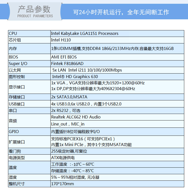 EITX-7580 视觉控制专用主板